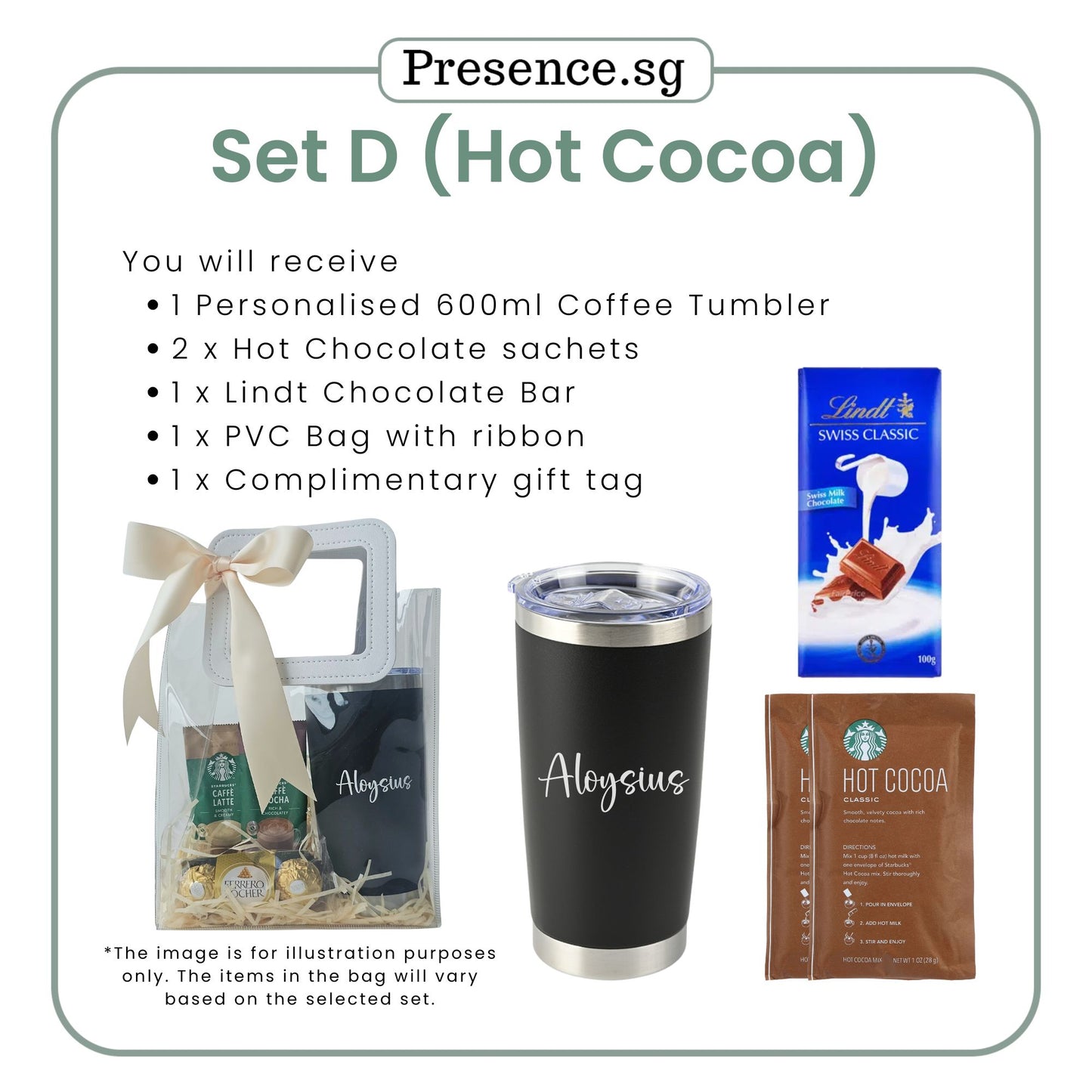 Personalised Christmas Coffee Tumbler Gift Set