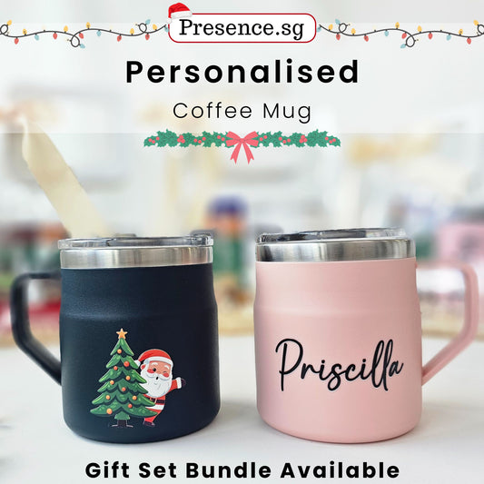 Personalised Christmas Coffee Mug Gift Set  (Dual Side Printing)