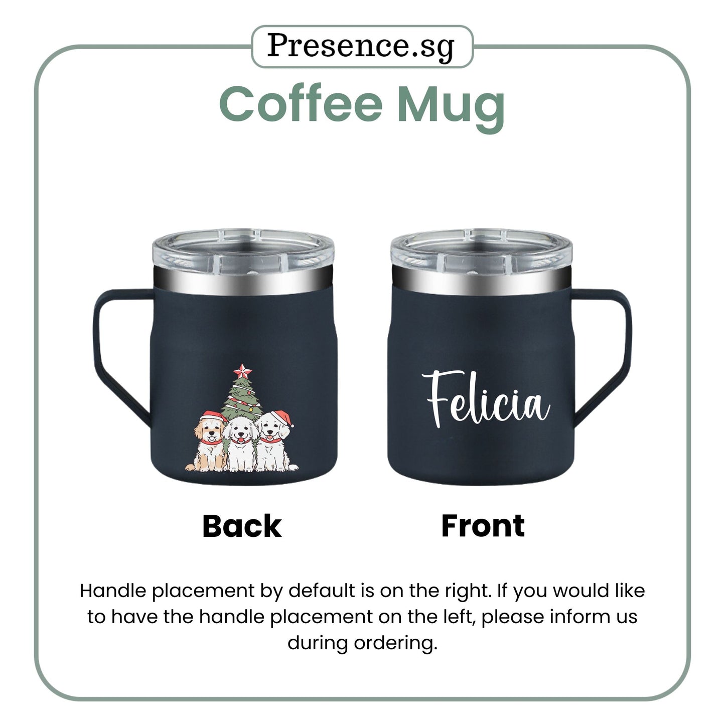 Personalised Christmas Coffee Mug Gift Set  (Dual Side Printing)