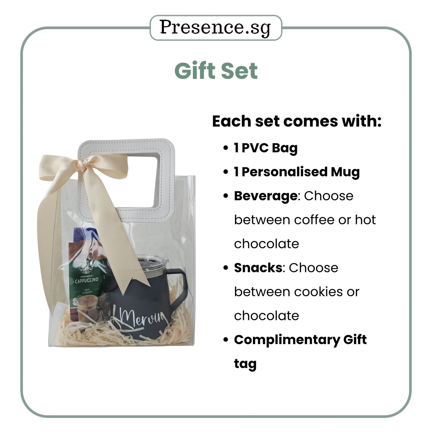 Personalised Christmas Coffee Mug Gift Set  (Dual Side Printing)