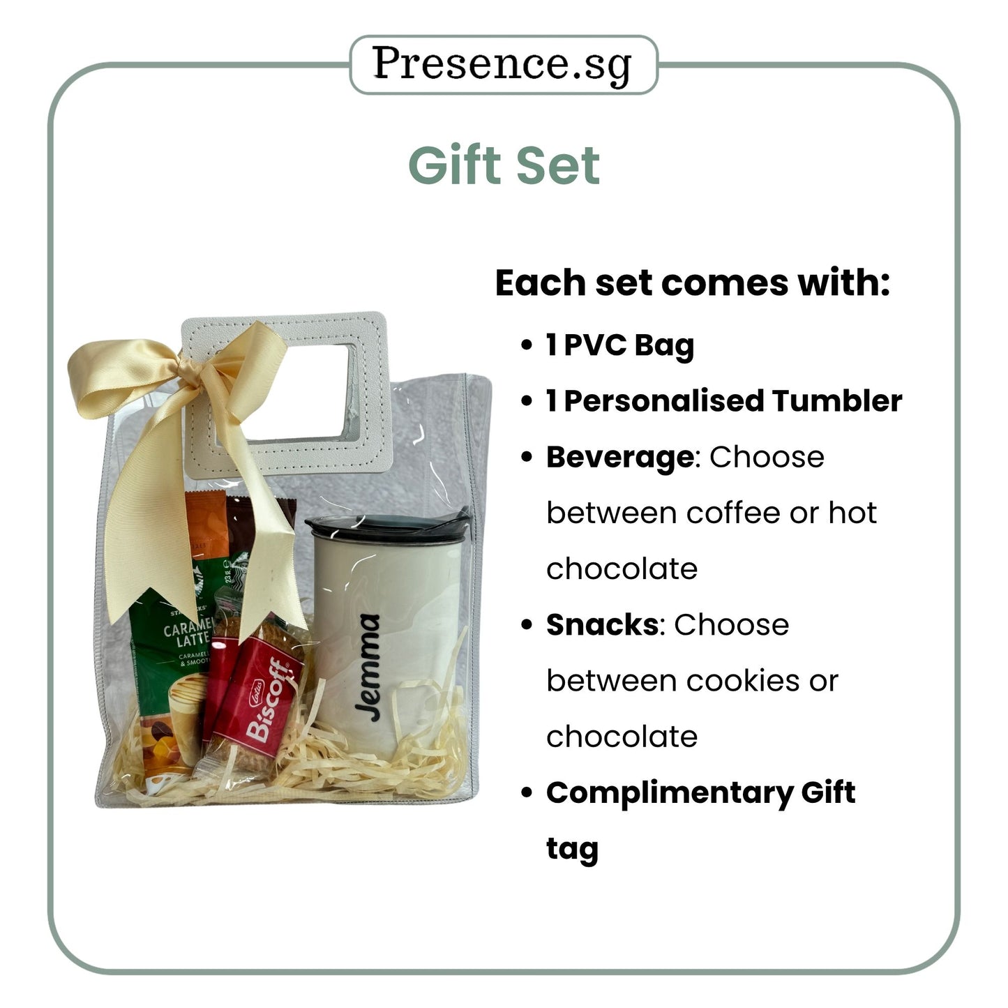 Personalised Christmas Egg Tumbler Gift Set (Dual Side Printing)