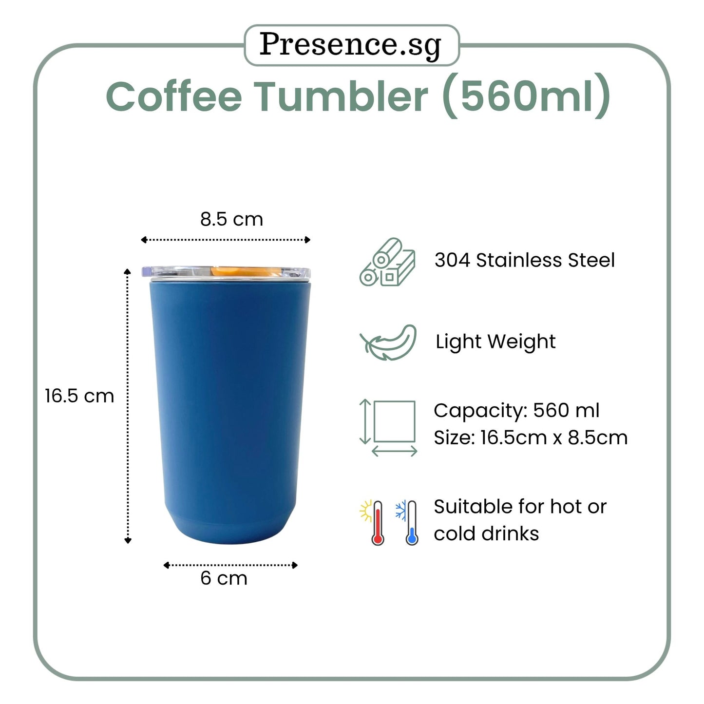 Personalised Christmas Coffee Tumbler Gift Set  (Dual Side Printing)