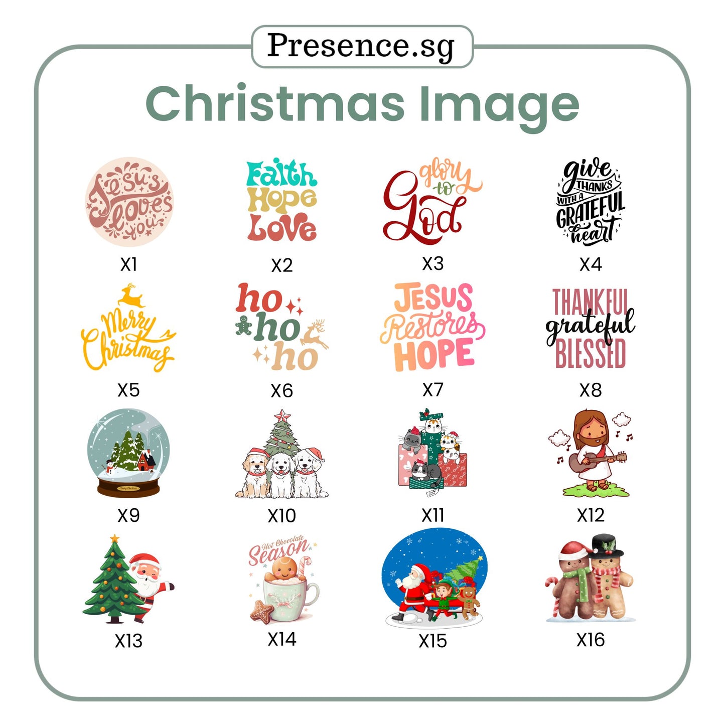 Personalised Christmas Coffee Mug Gift Set  (Dual Side Printing)