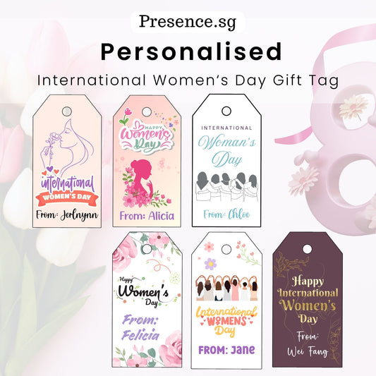 Customised International Women's Day Gift Tags – 6 Designs