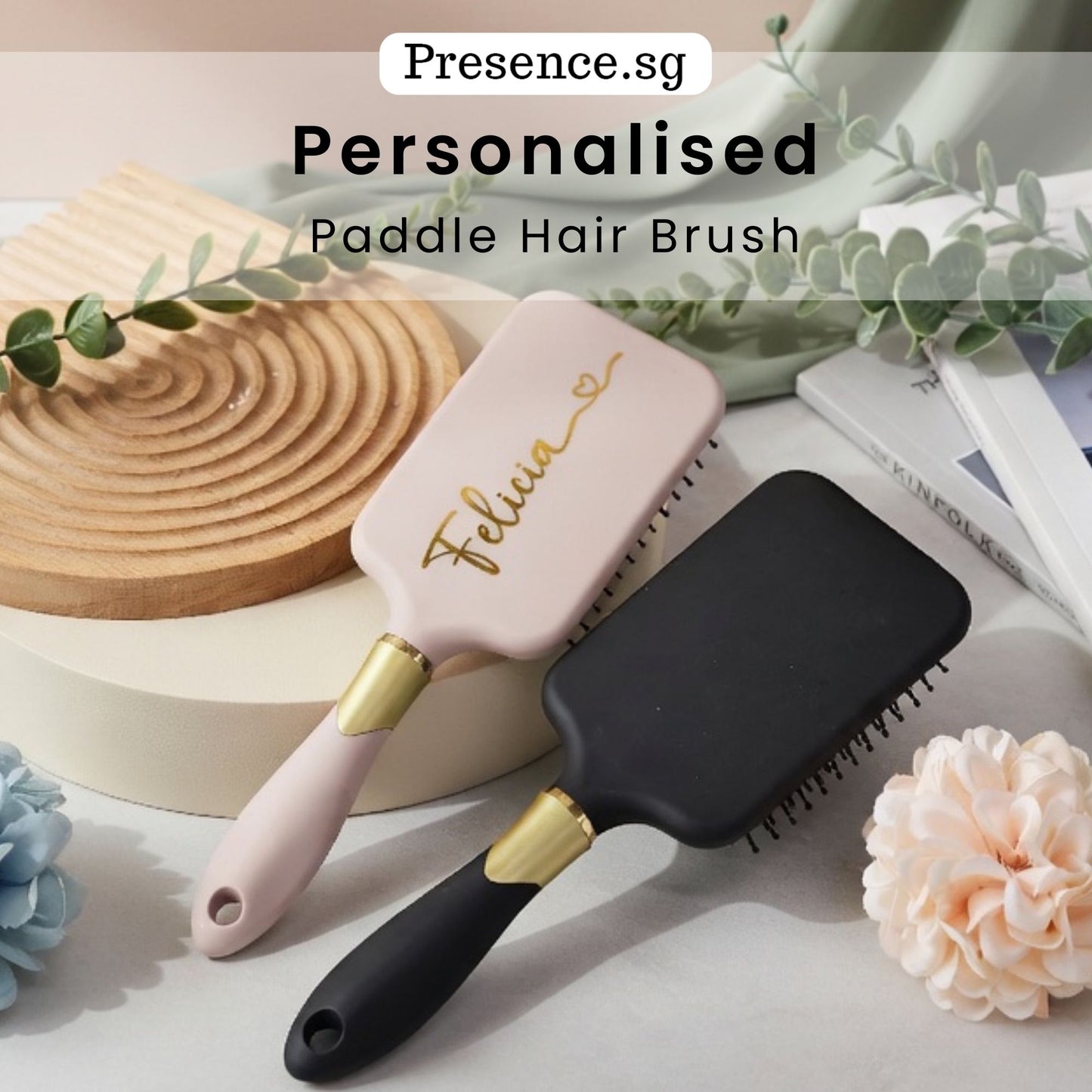 Personalized Massage Paddle Hair Brush
