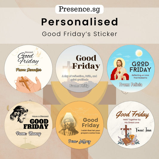 Customised Good Friday‘s Stickers – 6 Designs
