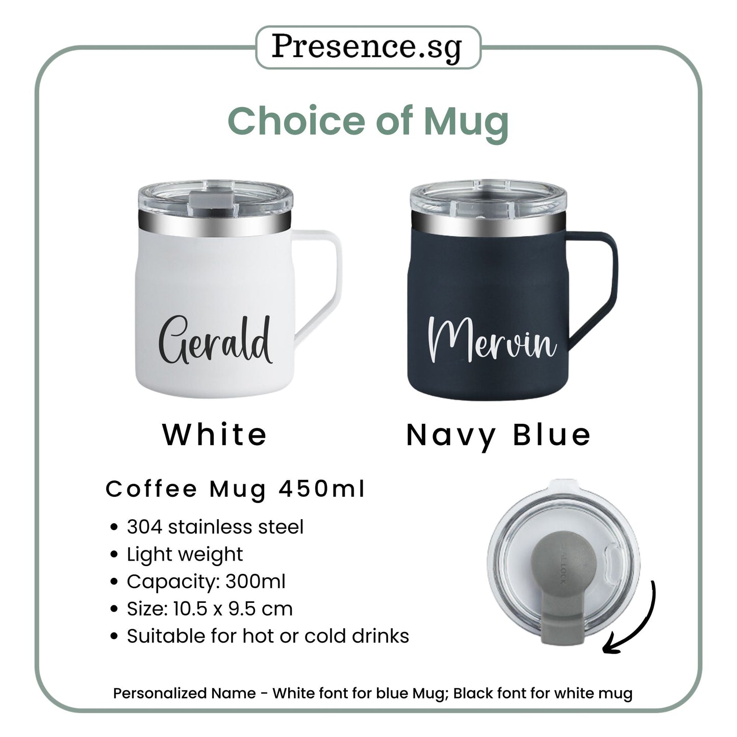 Gift for Him The Cool Commuter Set | Personalised Mug + Mini Handheld Fan
