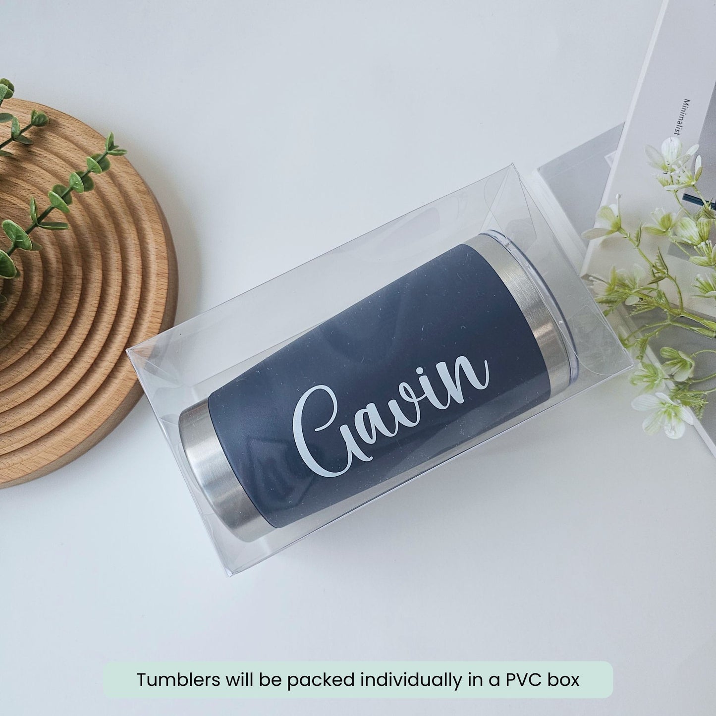Personalised Coffee Tumbler Magnum Mug 600ml with monogram
