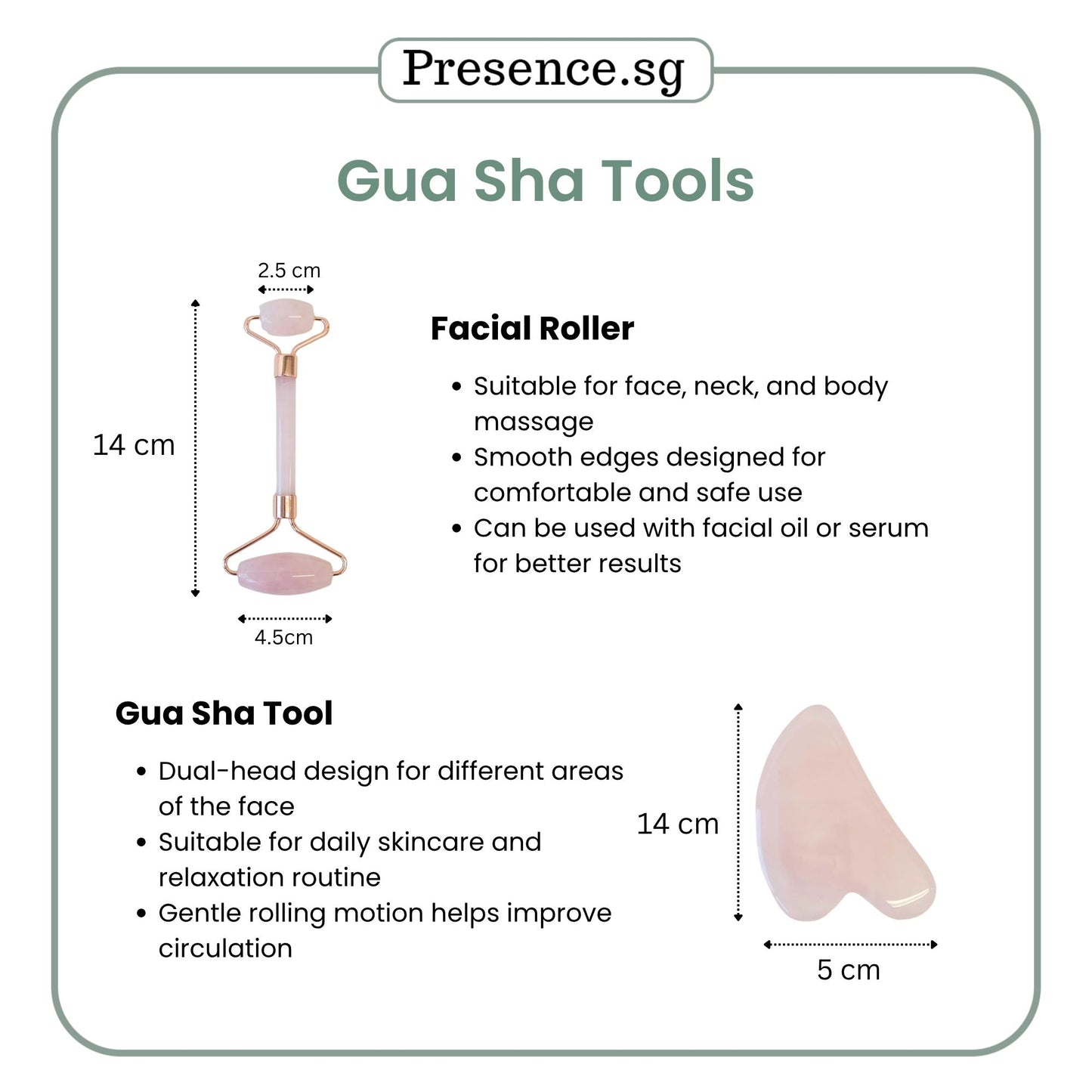 Personalised Thermal Bottle Gua Sha Facial Roller Gift Set