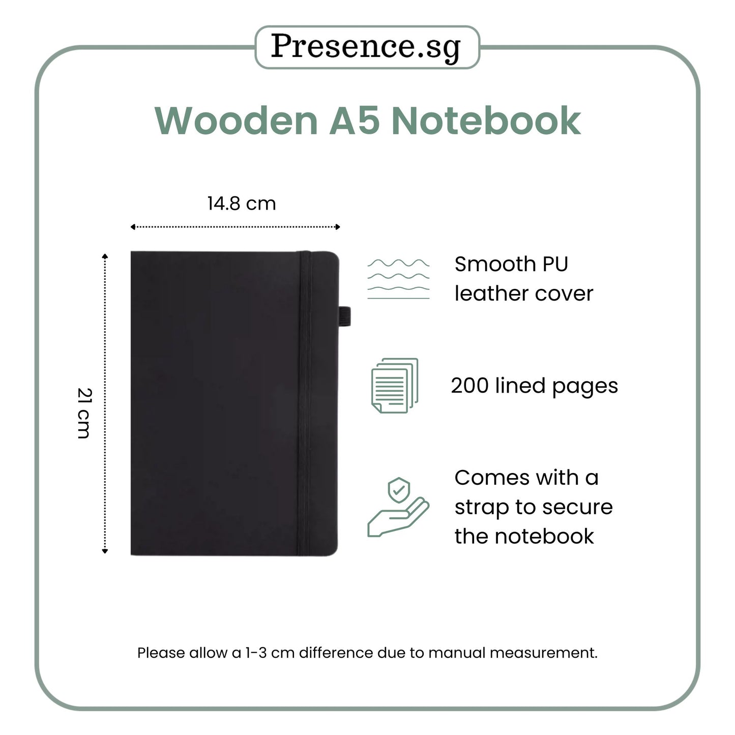 Personalized Wooden Pattern A5 Notebook