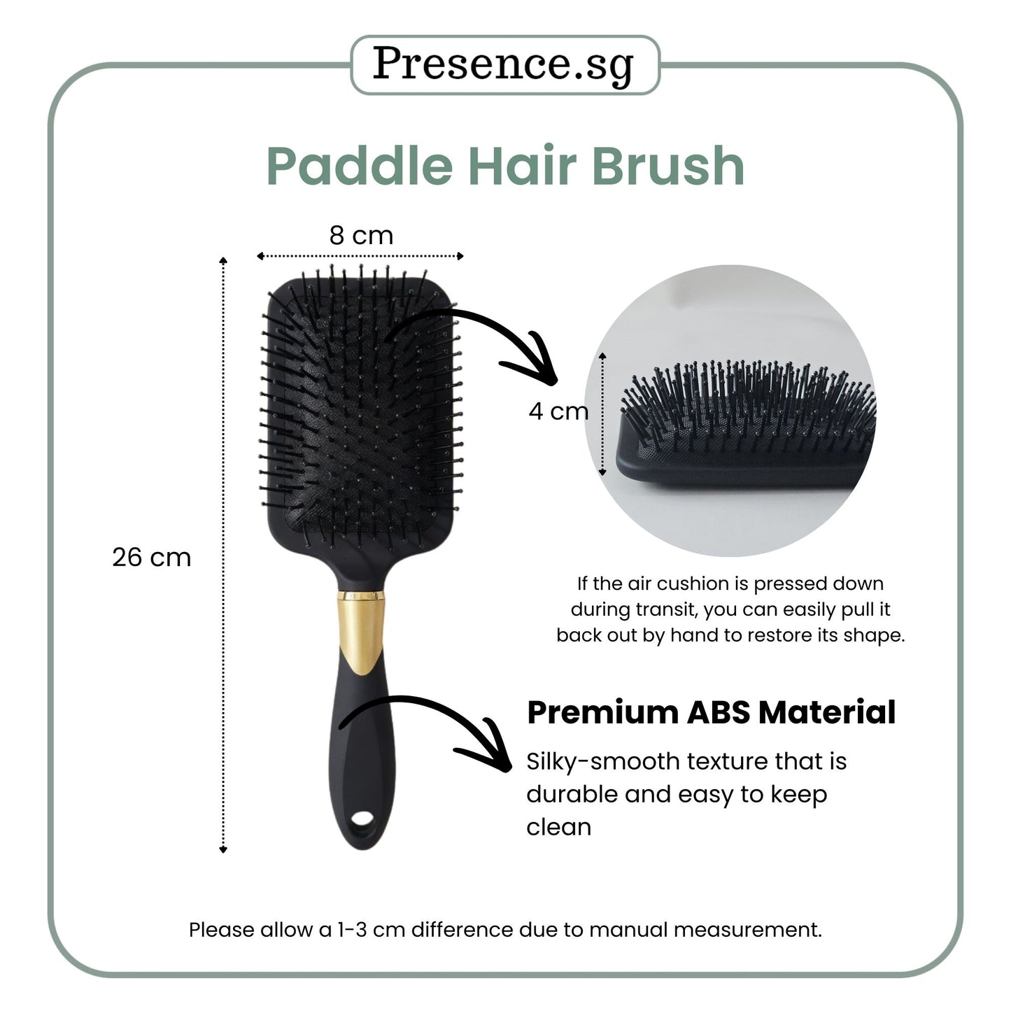 Personalized Massage Paddle Hair Brush