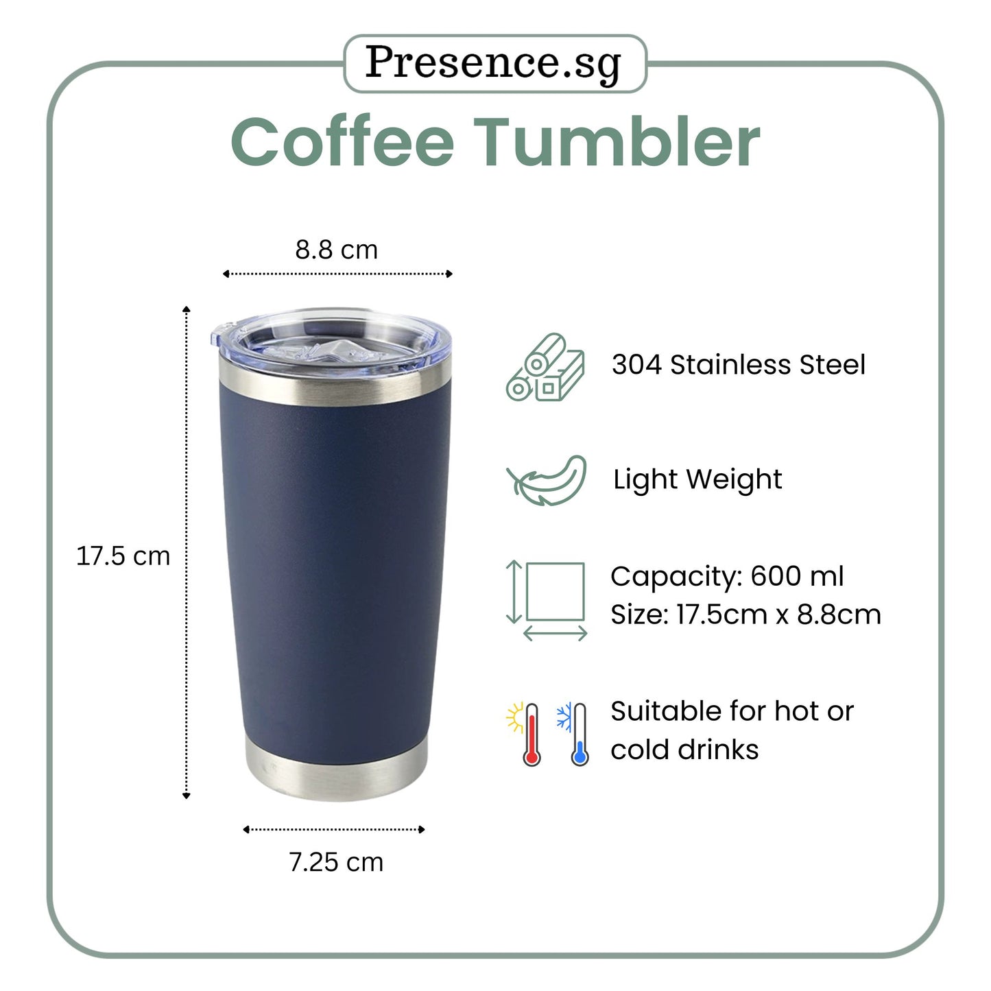 Personalised Coffee Tumbler Magnum Mug 600ml
