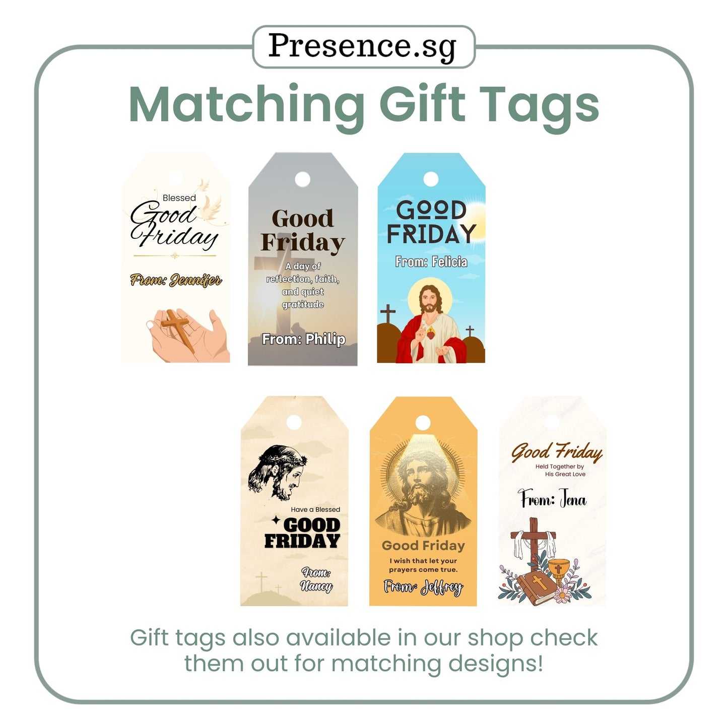 Customised Good Friday‘s Stickers – 6 Designs