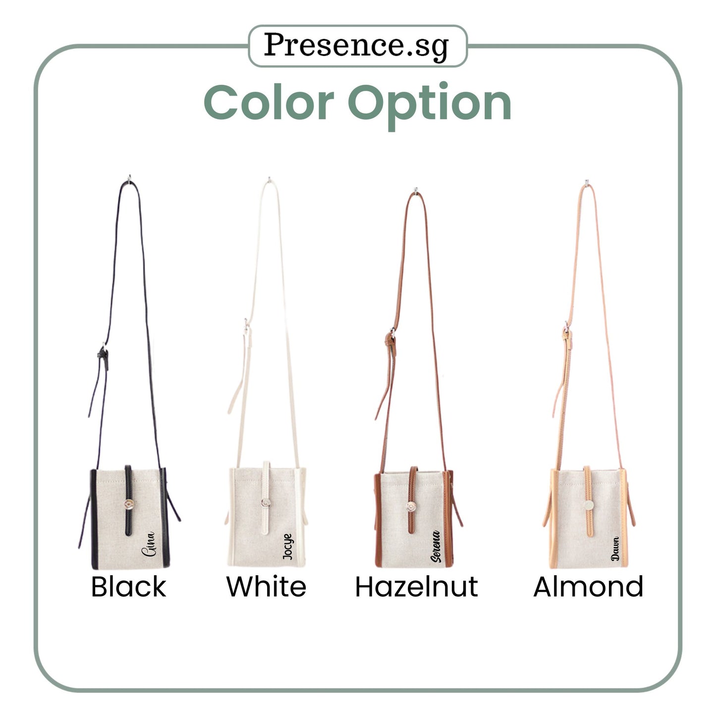 Personalized Retro Canvas Sling Bag