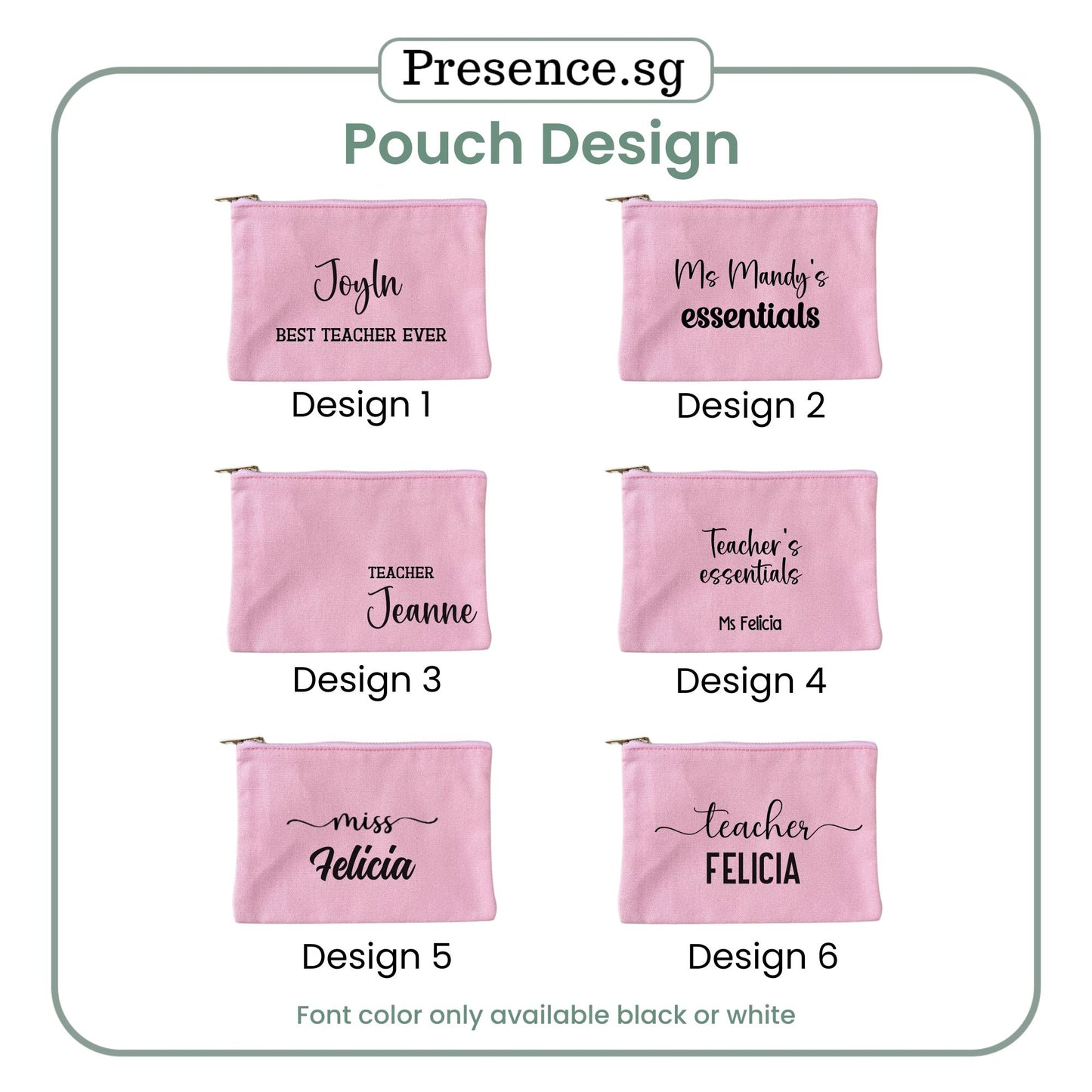 Personalised Canvas Pouch - Teachers' Day Gift
