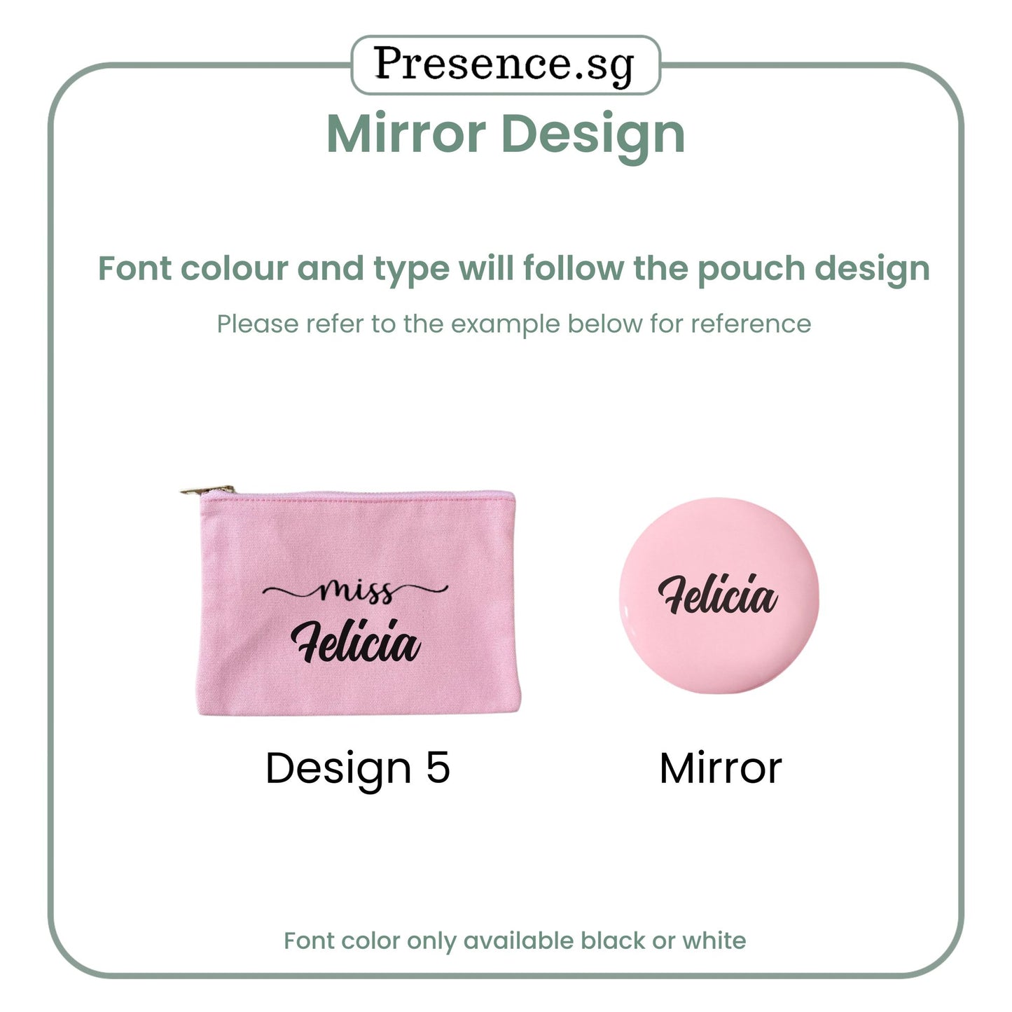 Teachers’ Day Gift Set – Canvas Pouch +LED Mirror (with Treat Add-on Option)
