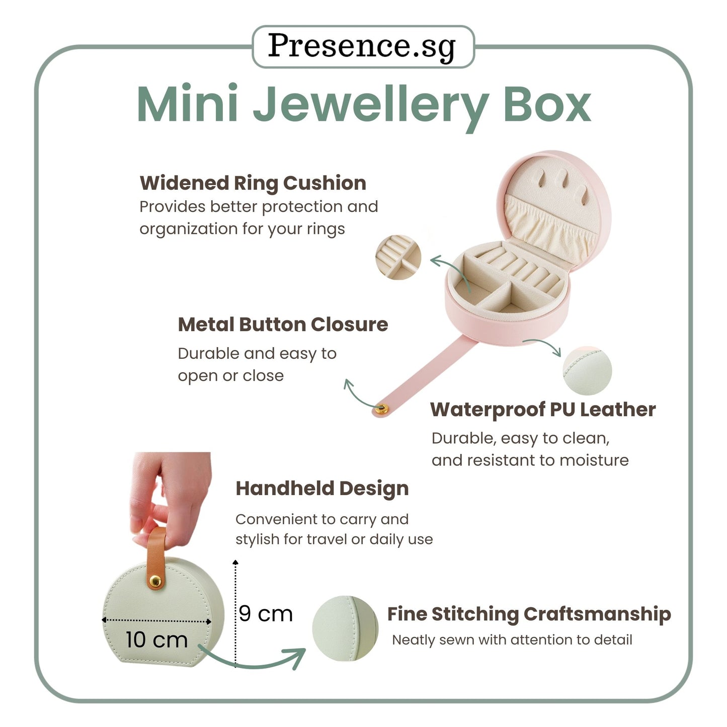 Personalised Mini Jewellery Box (Monogram)