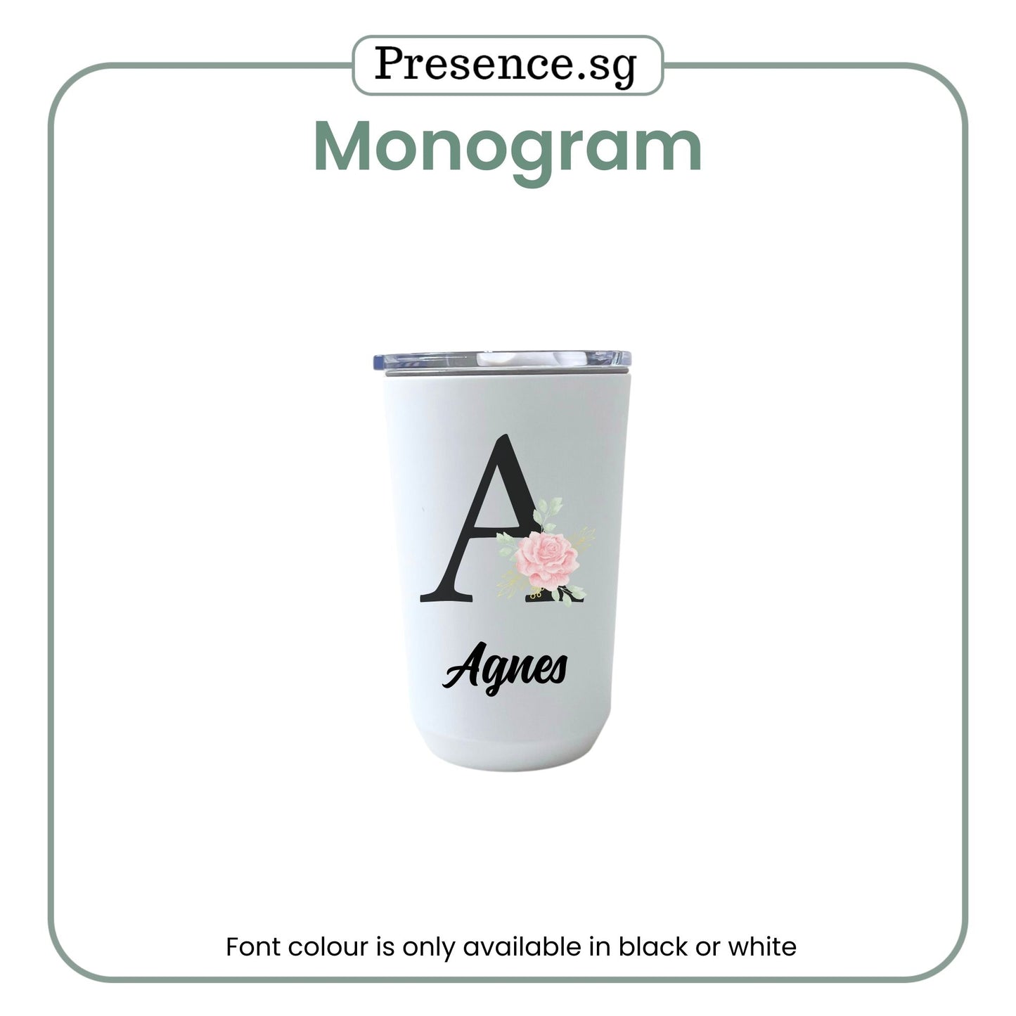 Personalized Coffee Tumbler with monogram