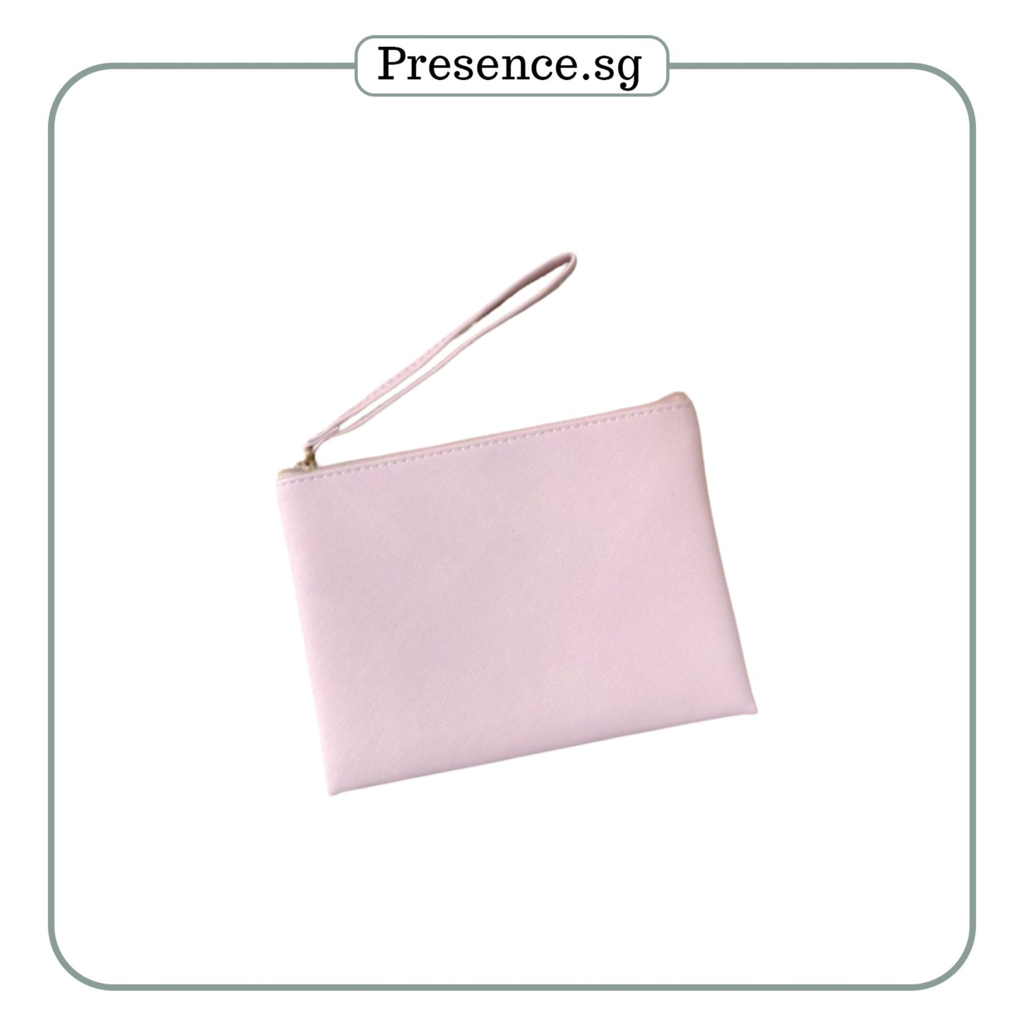 Personalized Leather Wristlet Pouch