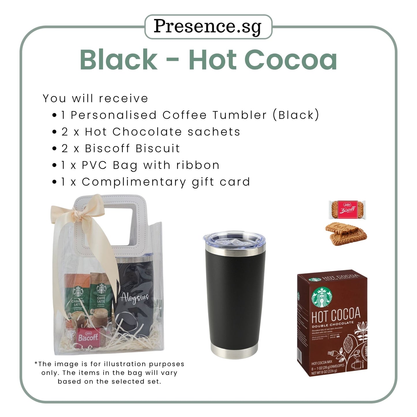 Personalised 600ml Coffee Tumbler & Treats Gift Set (Set A)