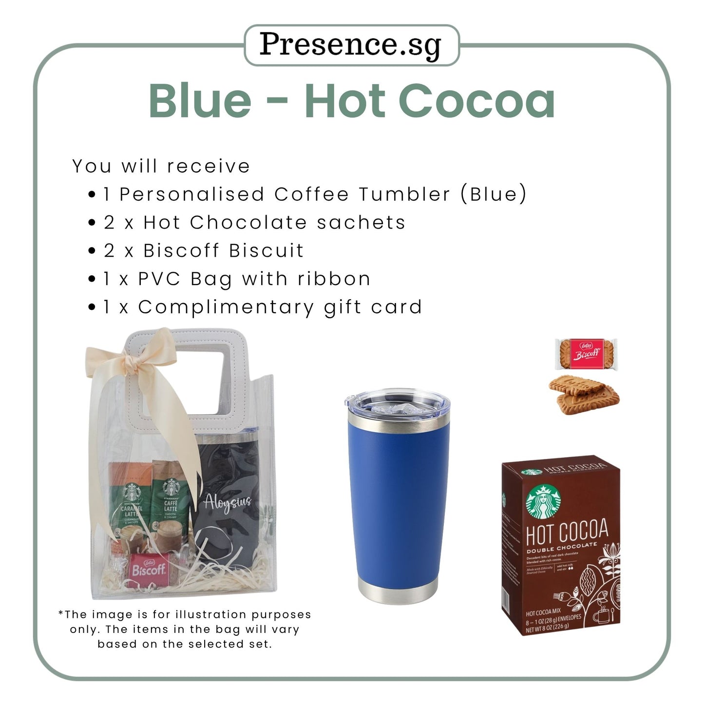 Personalised 600ml Coffee Tumbler & Treats Gift Set (Set A)