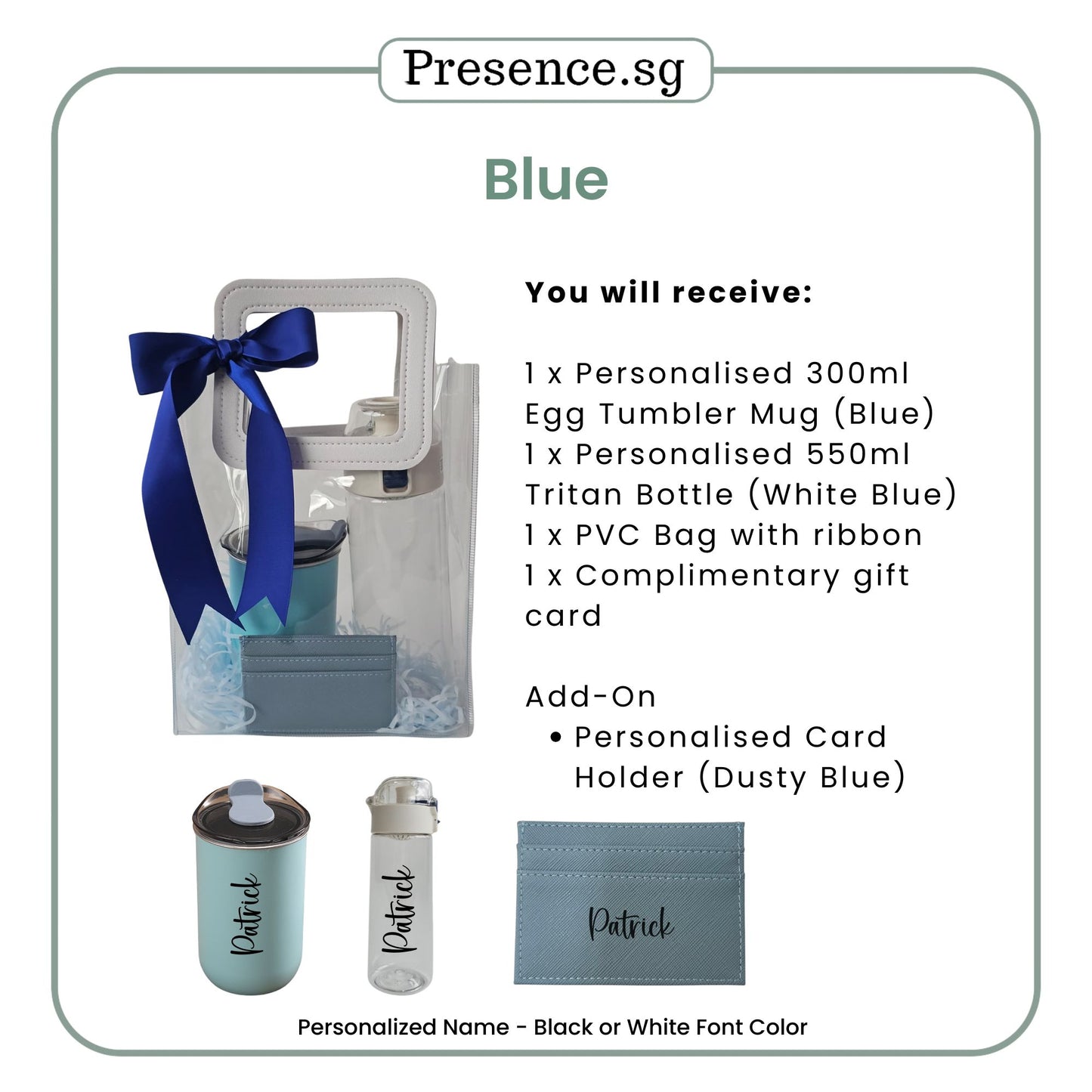 Personalised Gift Set with Egg Tumbler and Tritan Bottle