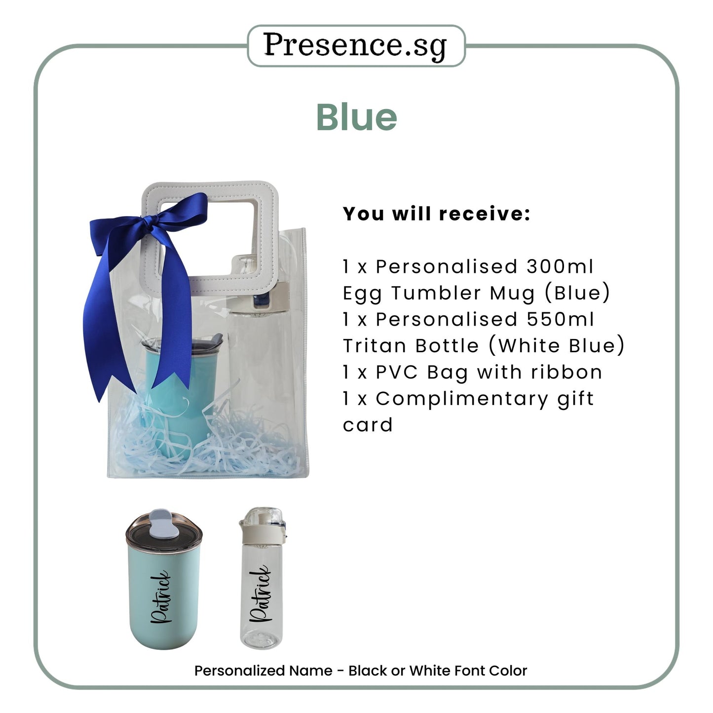 Personalised Gift Set with Egg Tumbler and Tritan Bottle