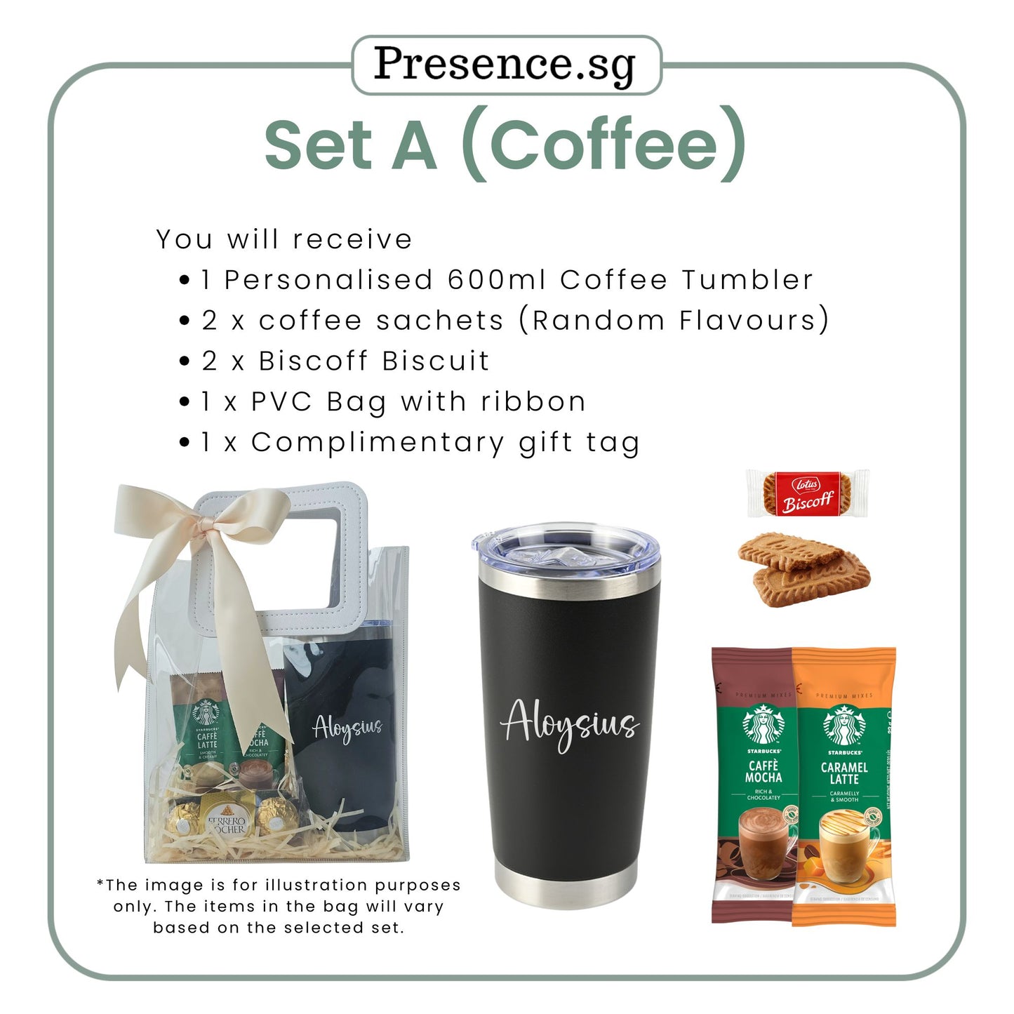 Personalised Christmas  Coffee Tumbler Gift Set
