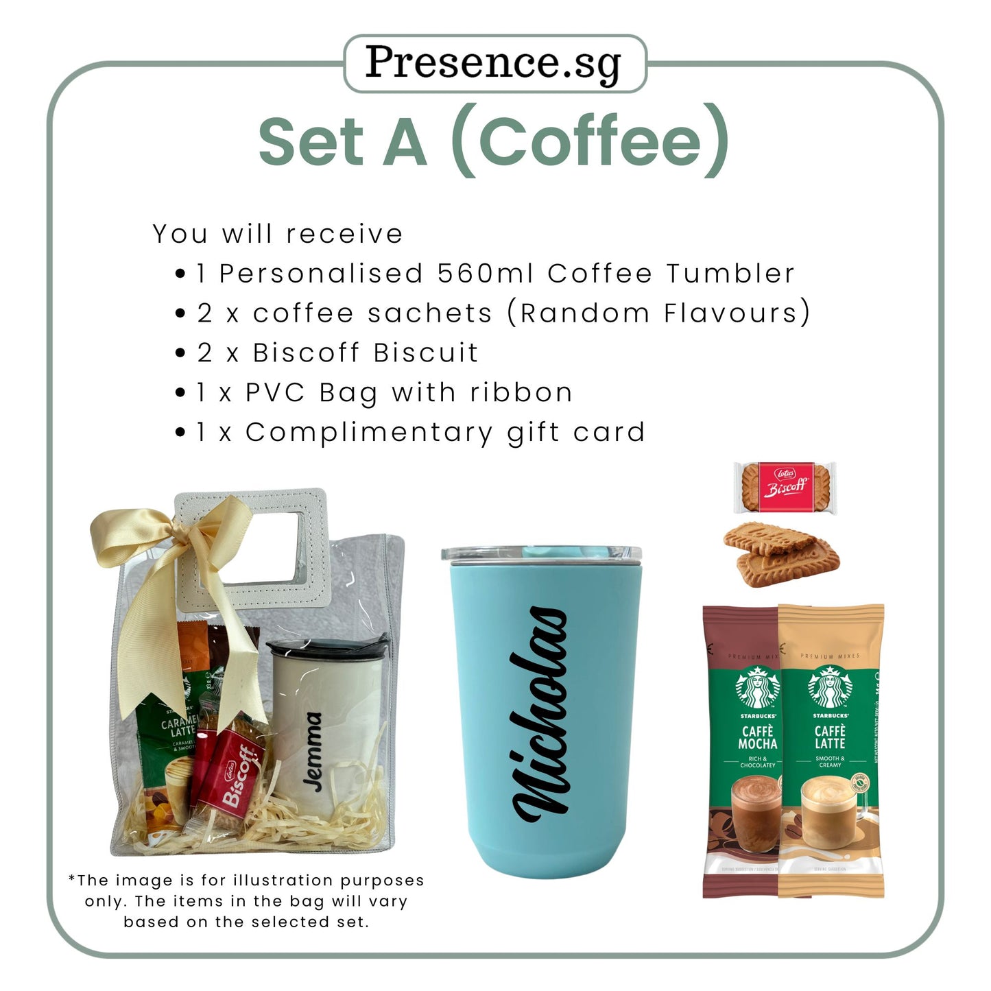 Personalised Tumbler Gift Set with Treats