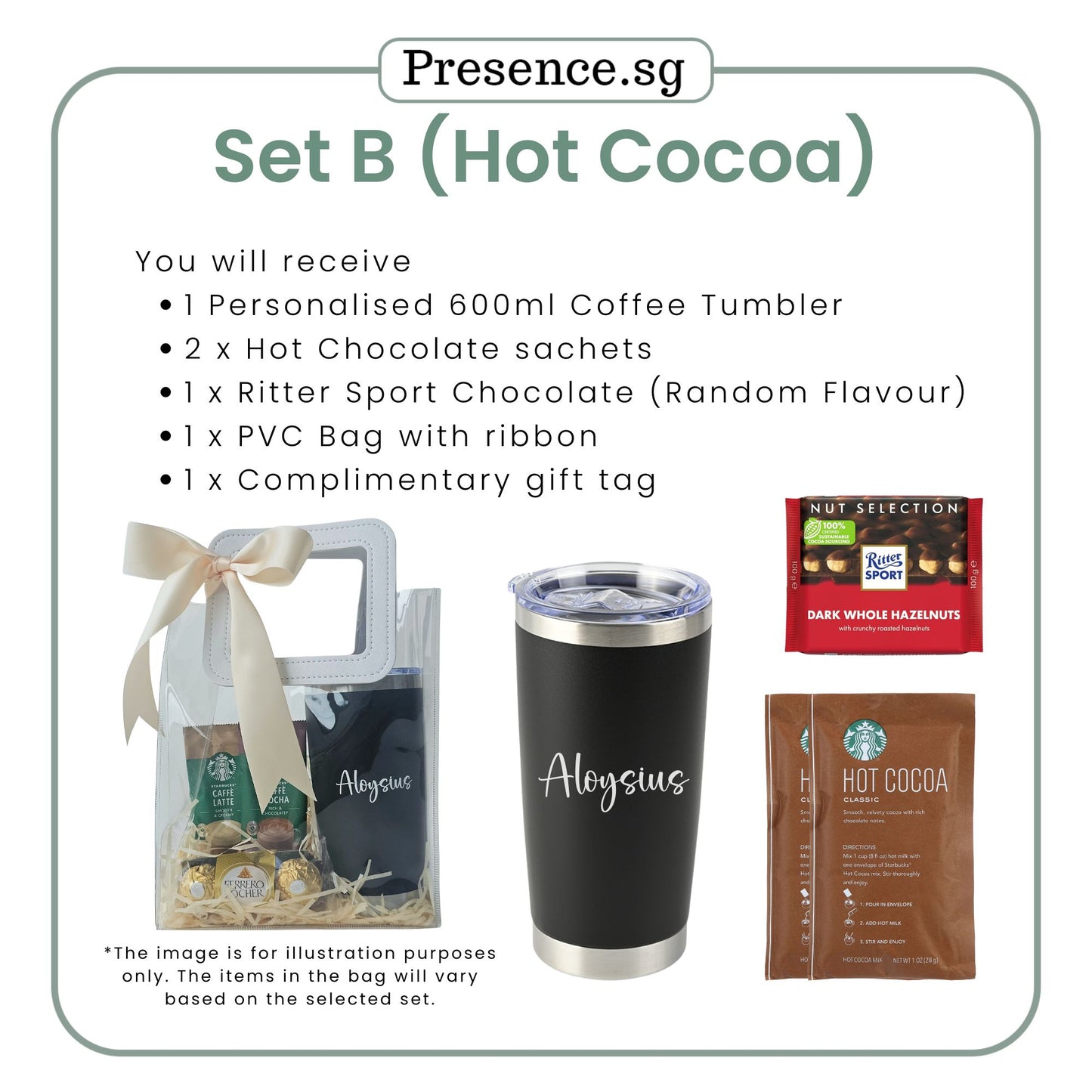 Personalised Christmas  Coffee Tumbler Gift Set