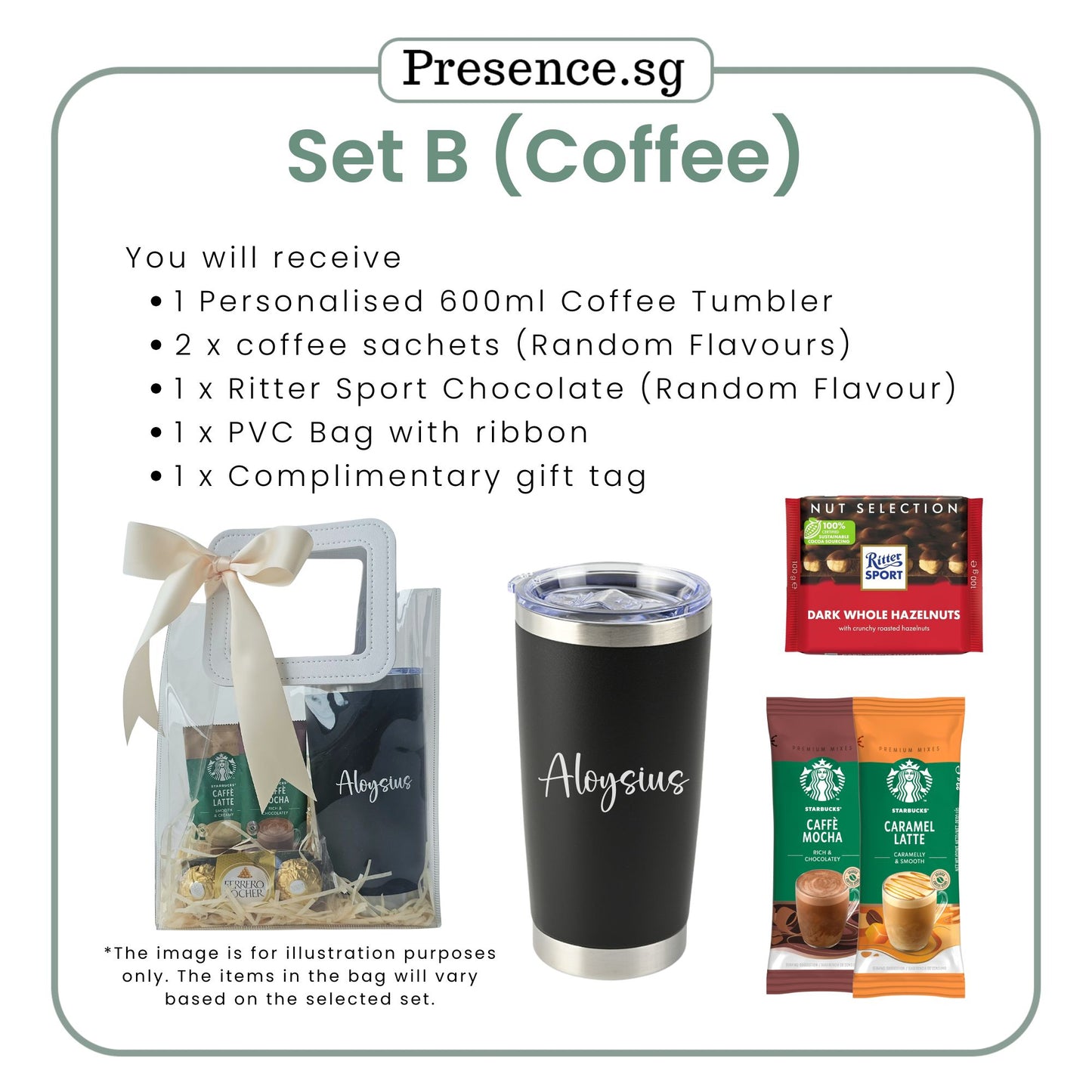 Personalised Christmas  Coffee Tumbler Gift Set
