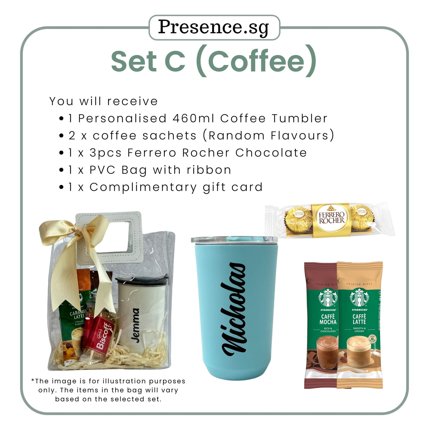 Personalised Tumbler Gift Set with Treats