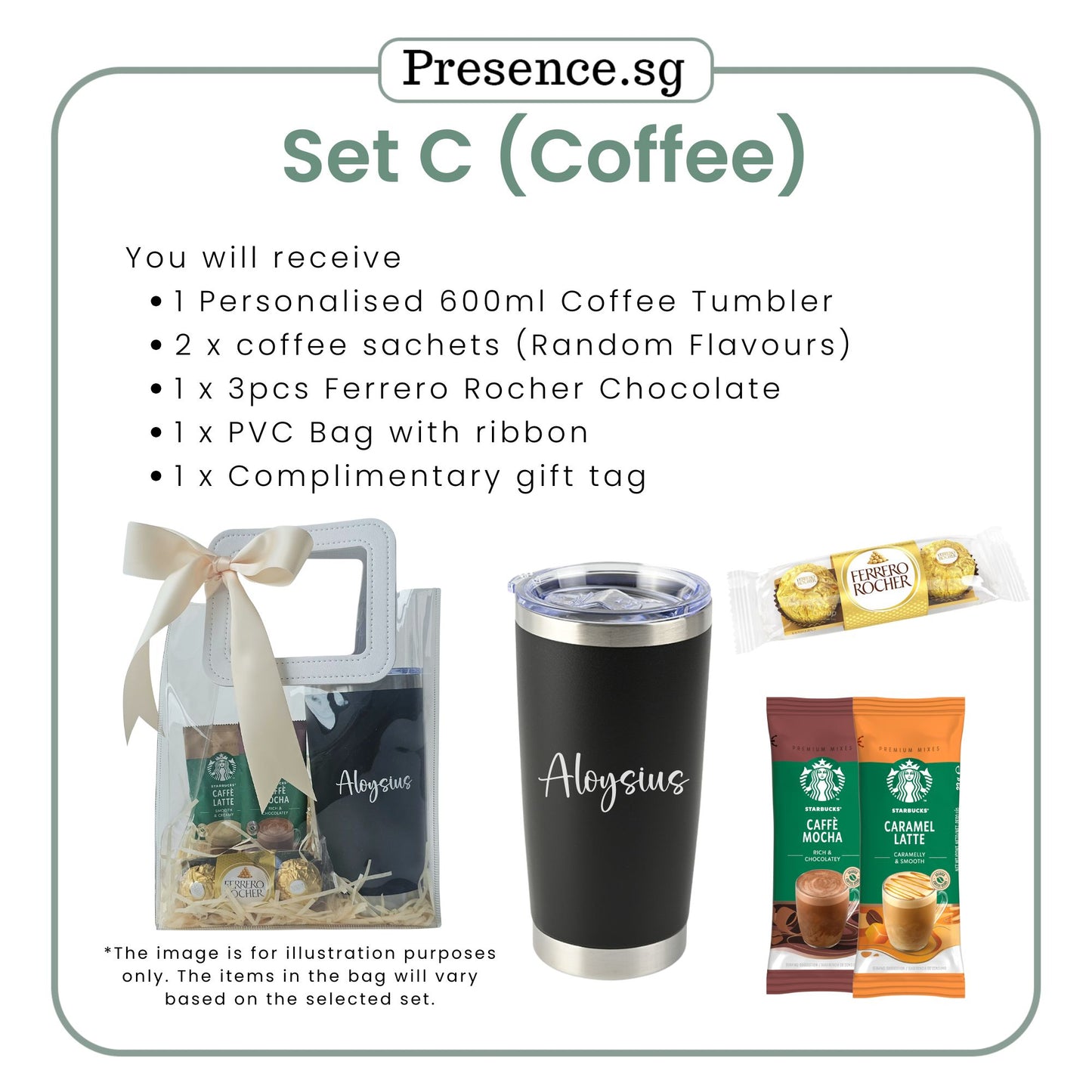 Personalised Christmas  Coffee Tumbler Gift Set