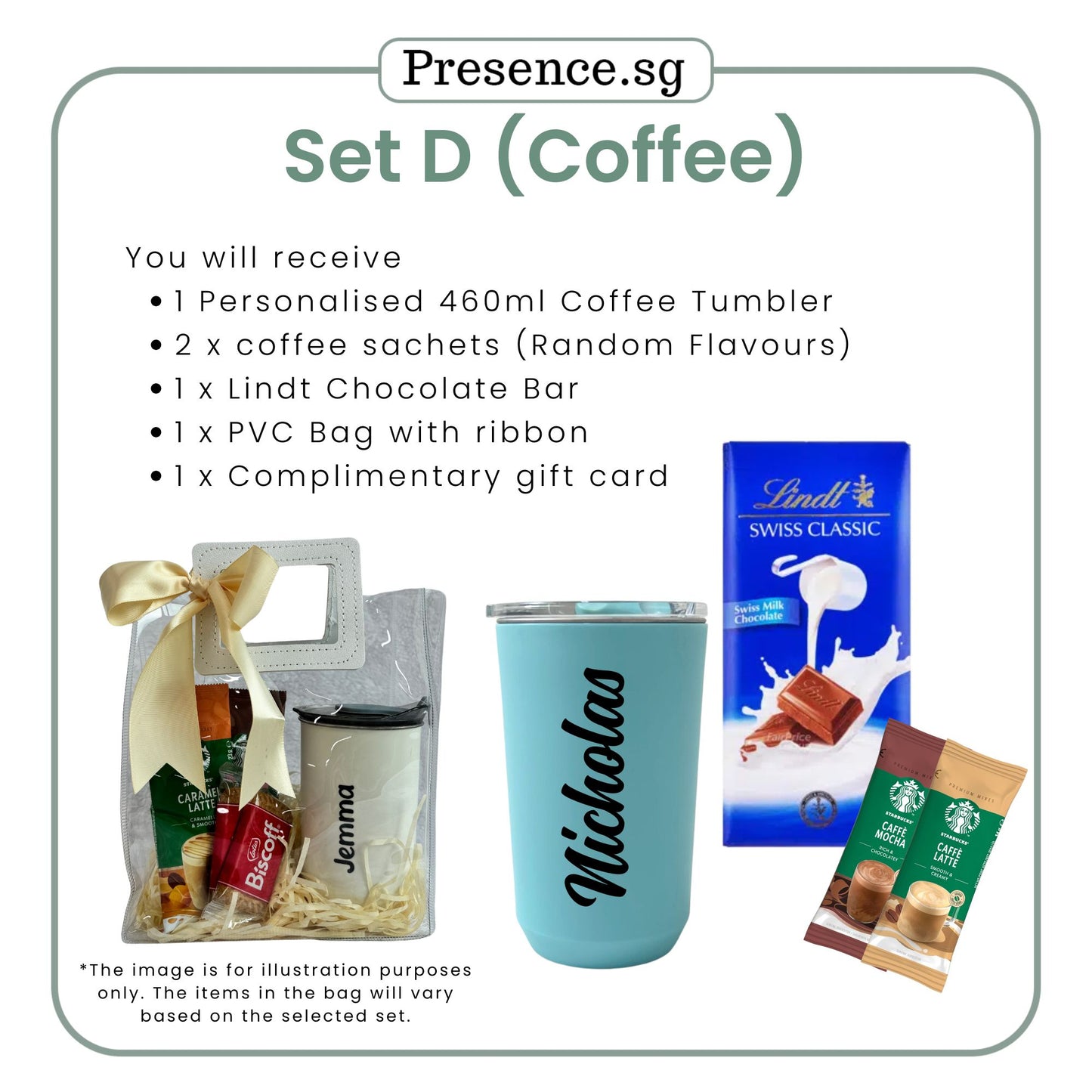 Personalised Tumbler Gift Set with Treats