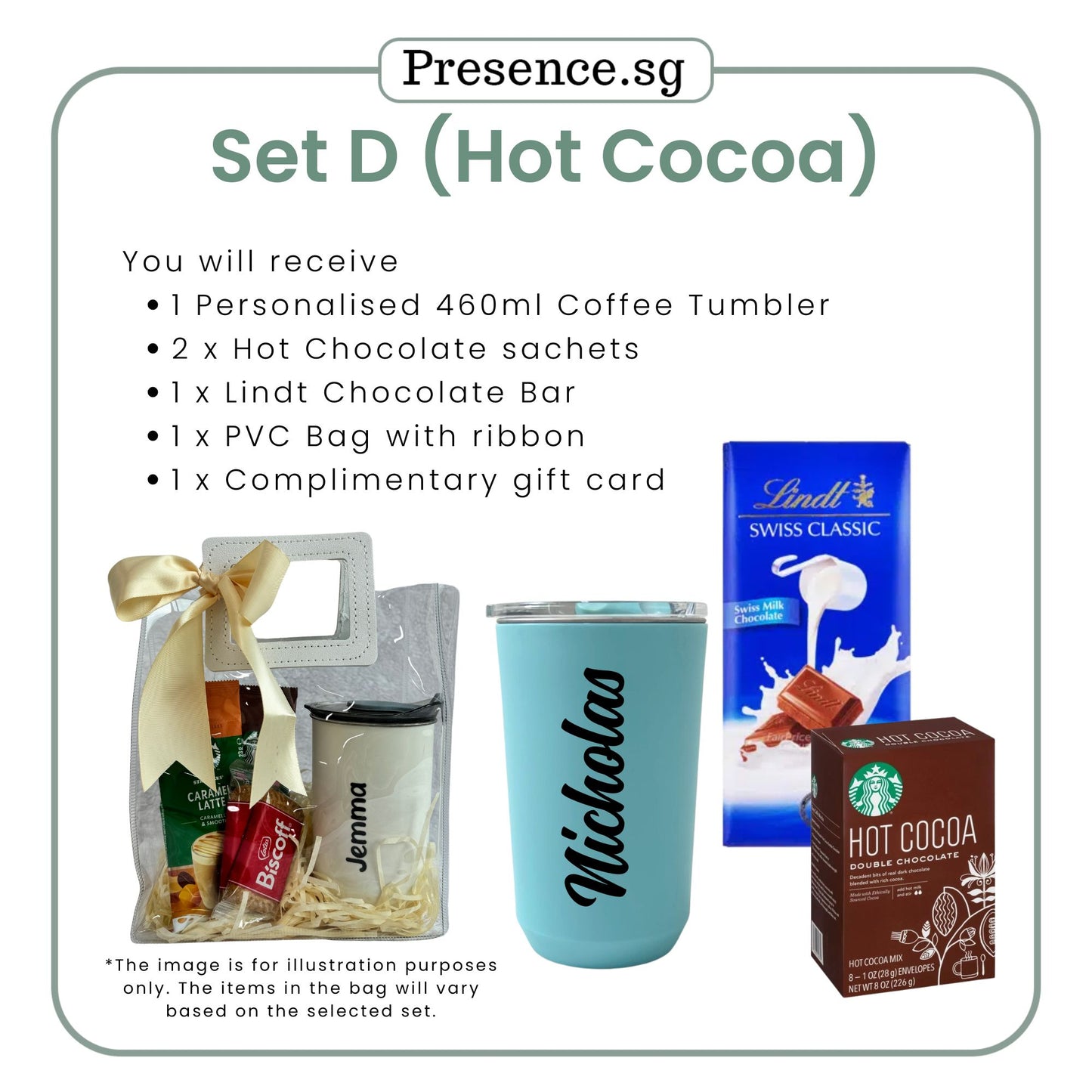 Personalised Tumbler Gift Set with Treats