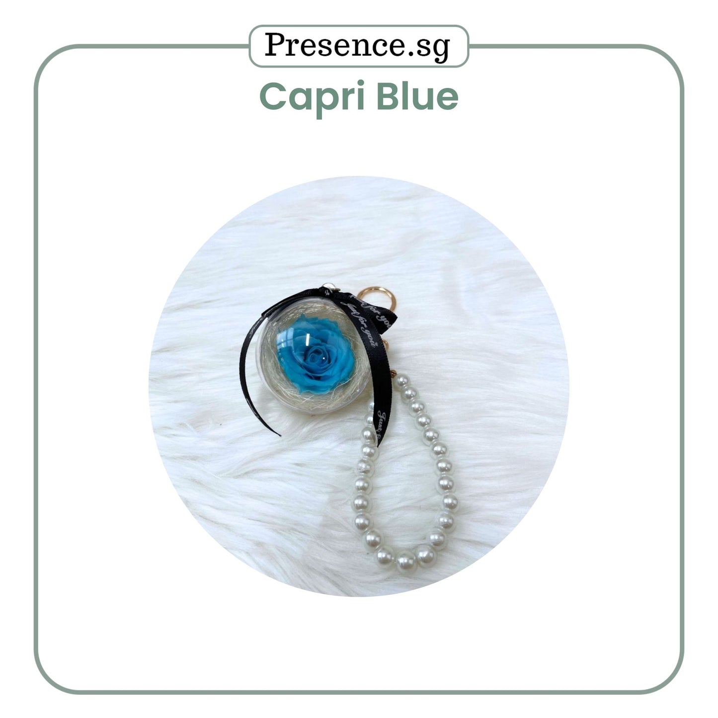 Personalised Preserved Rose Keychain