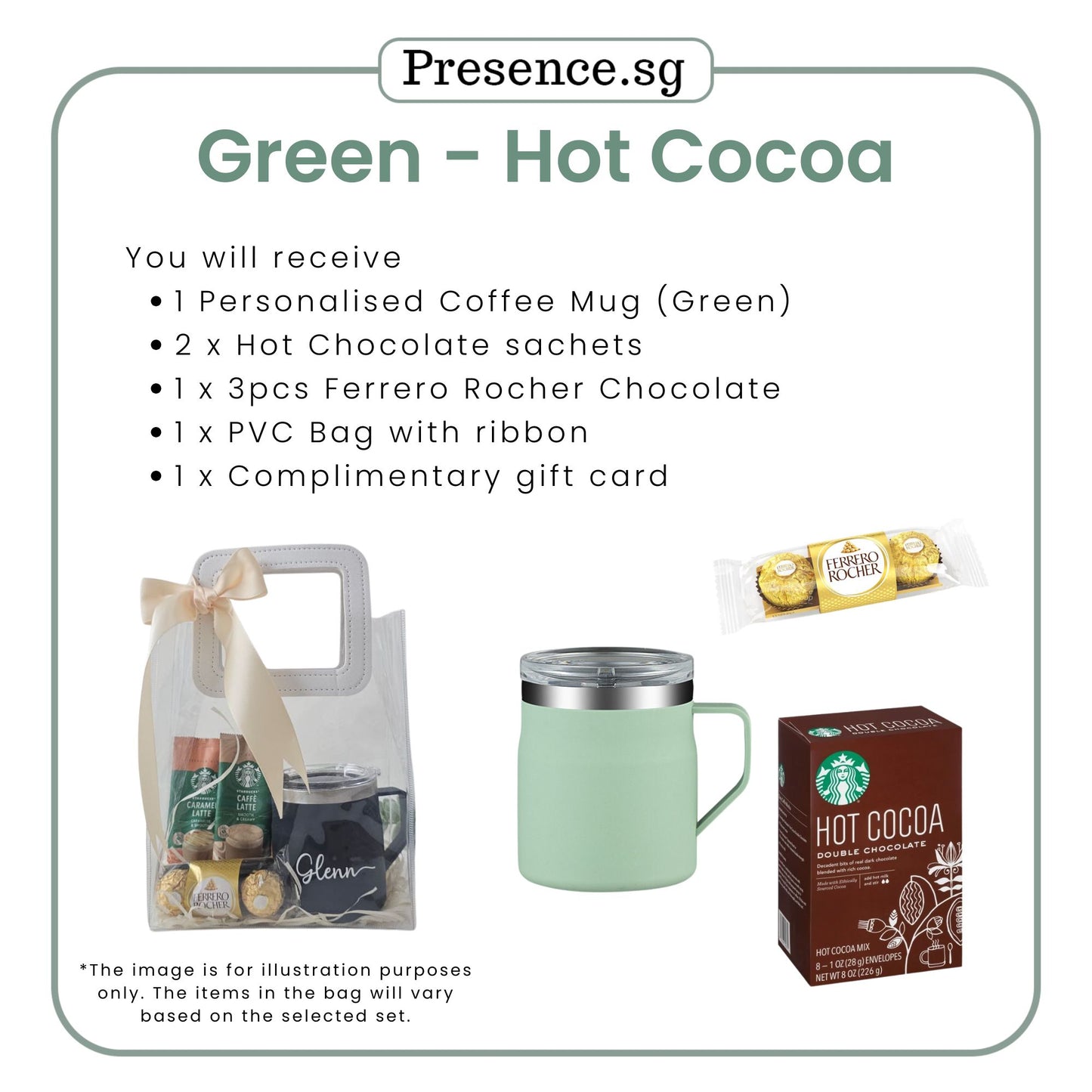 Personalized 450ml Coffee Mug & Treats Gift Set (Set C)