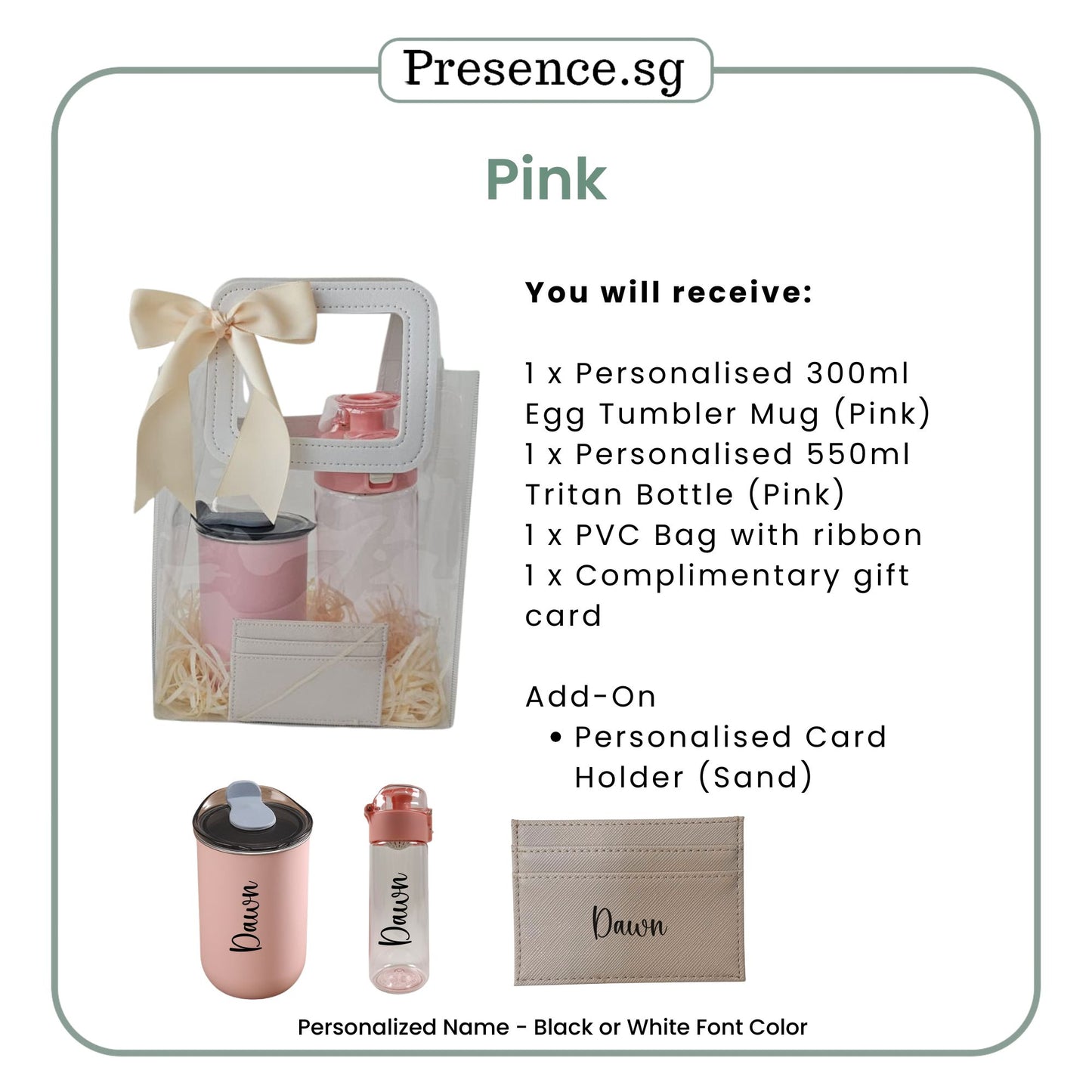 Personalised Gift Set with Egg Tumbler and Tritan Bottle