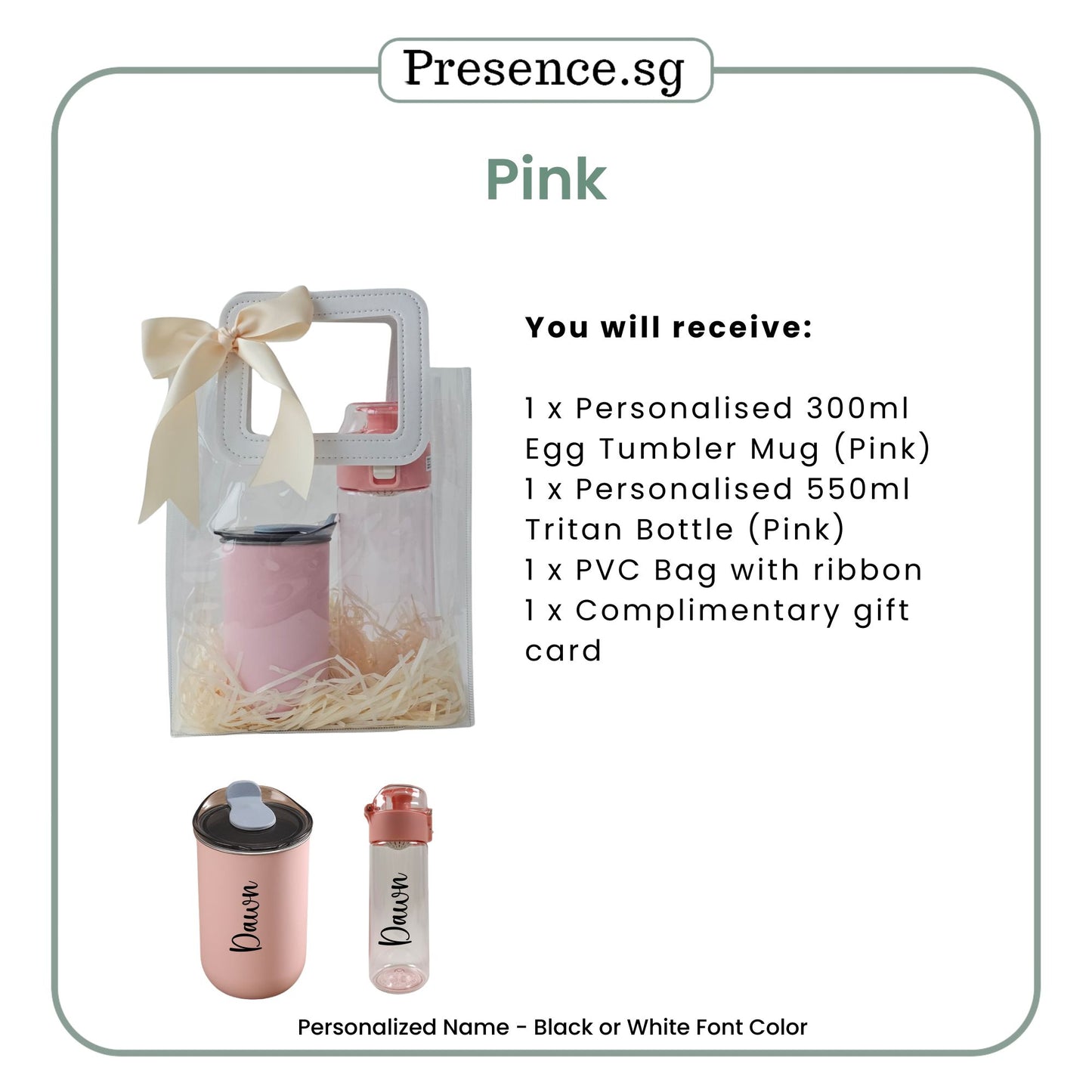 Personalised Gift Set with Egg Tumbler and Tritan Bottle