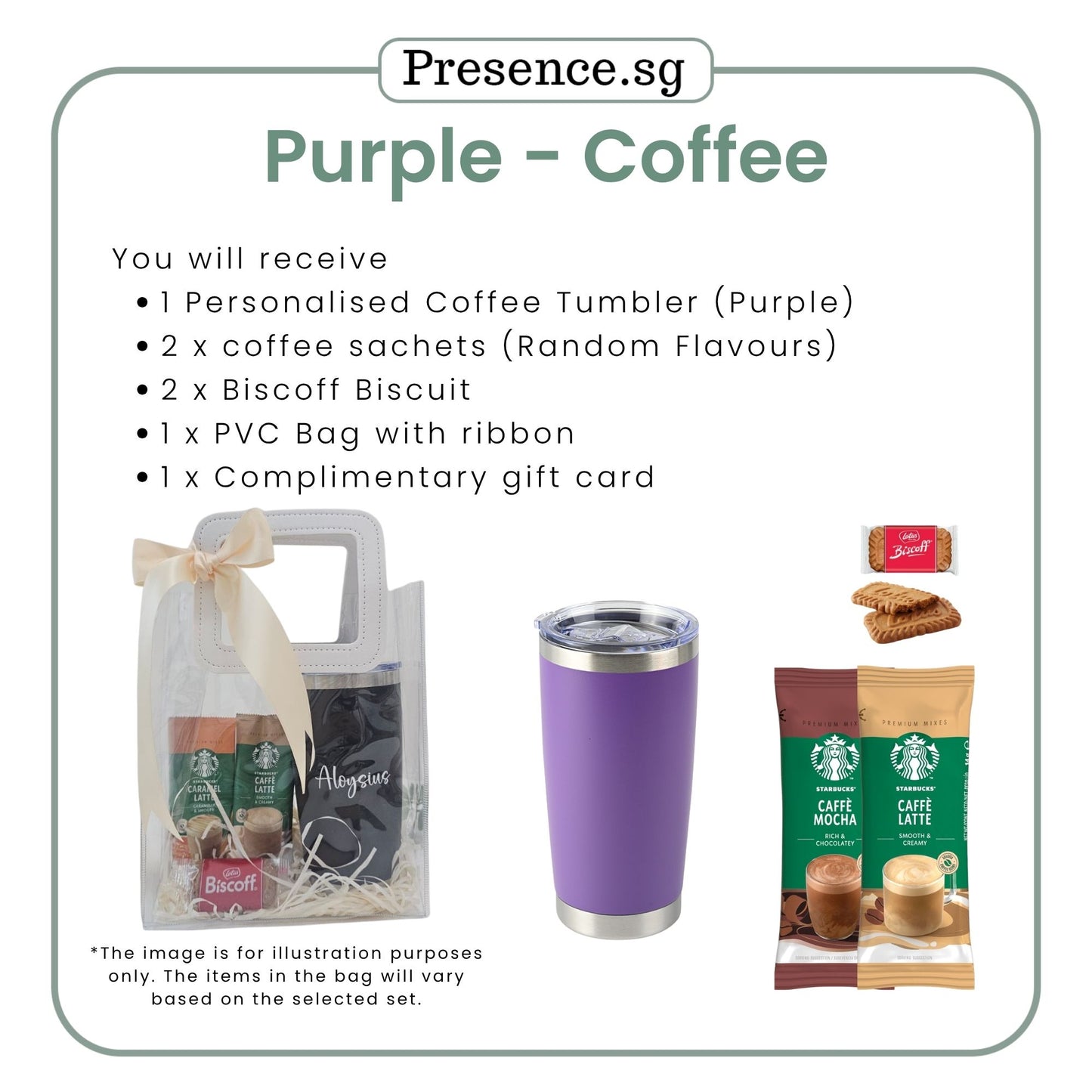 Personalised 600ml Coffee Tumbler & Treats Gift Set (Set A)