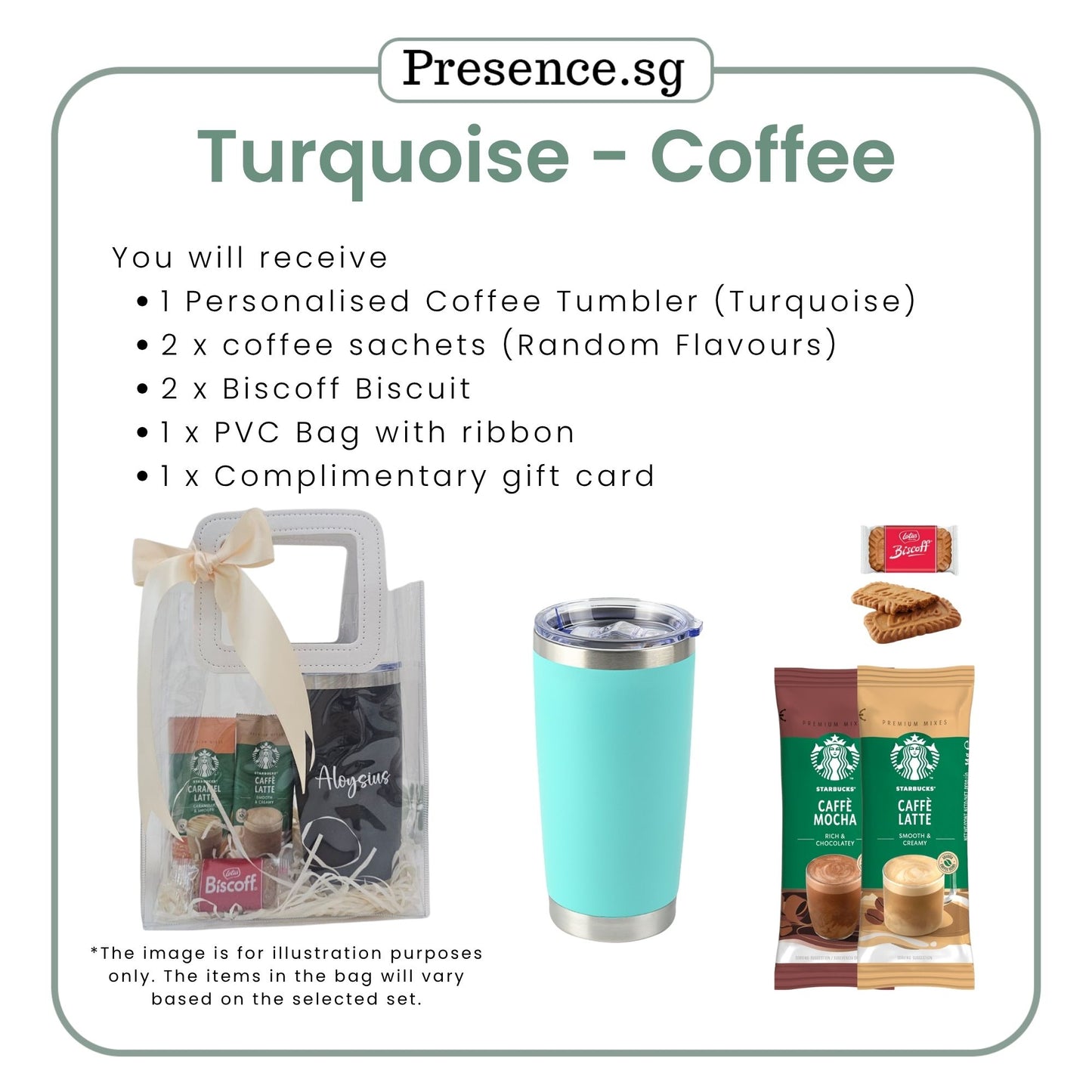 Personalised 600ml Coffee Tumbler & Treats Gift Set (Set A)