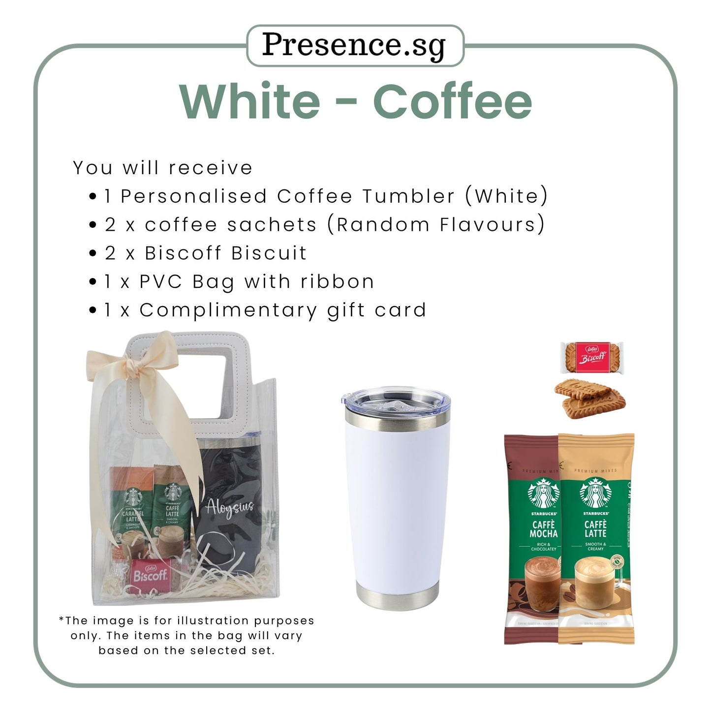 Personalised 600ml Coffee Tumbler & Treats Gift Set (Set A)