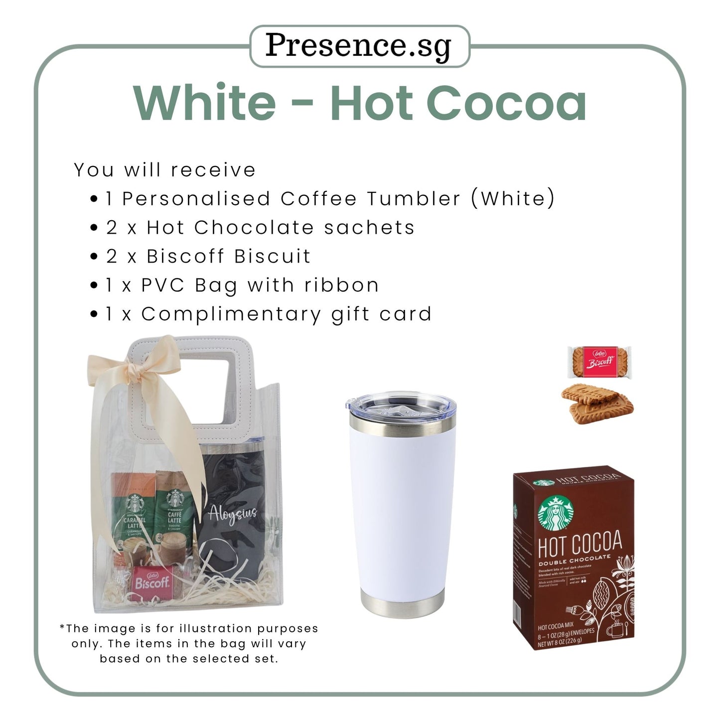 Personalised 600ml Coffee Tumbler & Treats Gift Set (Set A)
