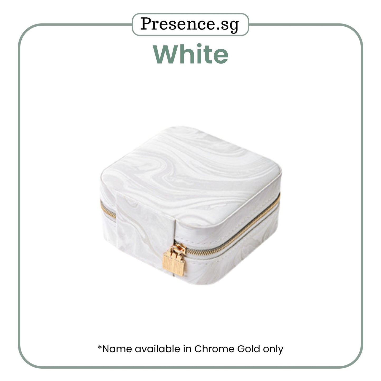 Personalized Marble Mini Travel Jewellery Box
